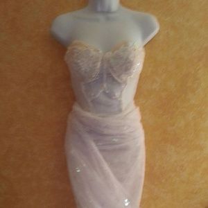 Sheer Corset Lace Iridescent Sequin Wedding Gown